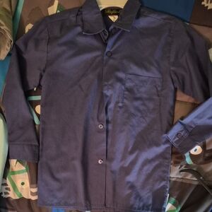 Raffinati Navy Button-Up Shirt
